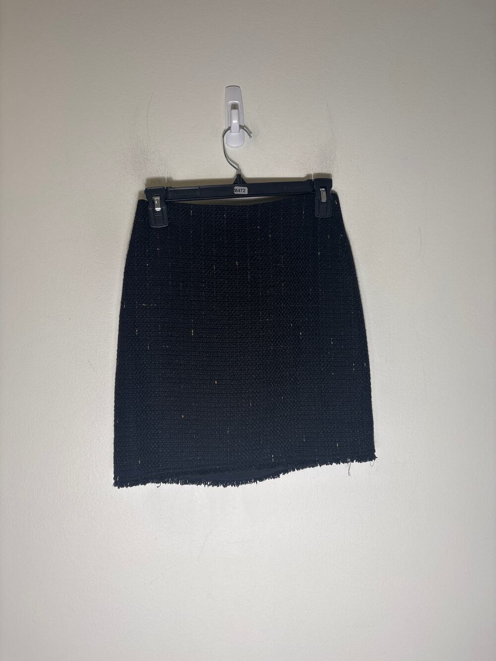 Holly Bracken Black Gold Tweed Mini Skirt Sz XS